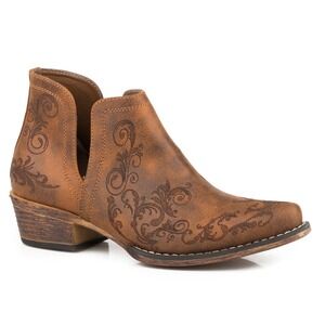NWT ROPER WOMENS SNIP TOE COGNAC ‎ ANKLE BOOTIE SIZE 10.5